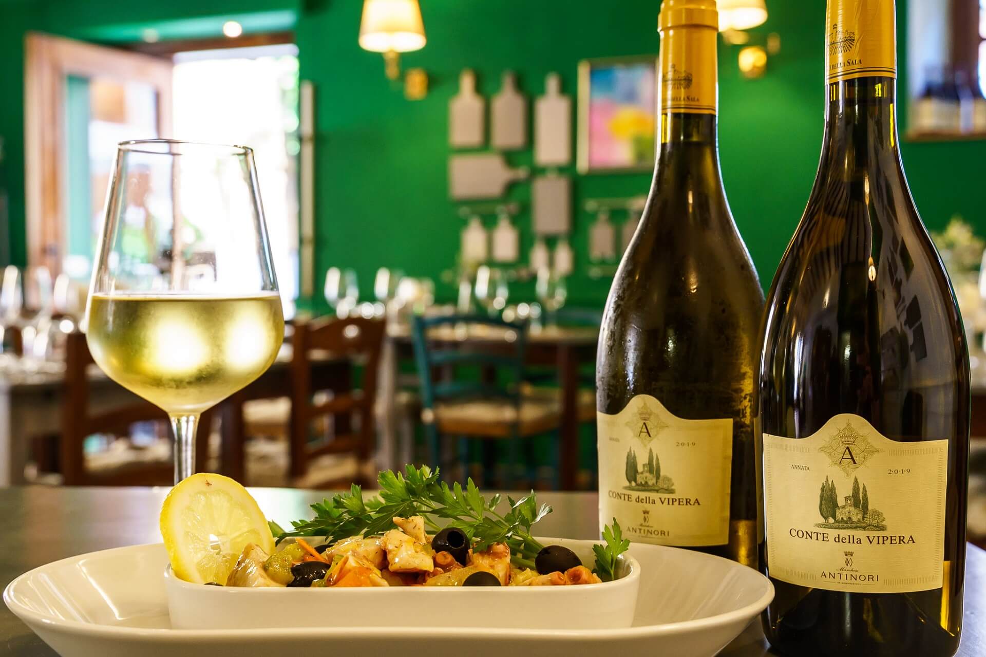 conte della vipera 2019 abbinato con insalata di polpo da bruno alla lungaretta - a Trastevere da vino bianco conte della vipera 2019 abbinato con insalata di polpo da bruno alla lungaretta